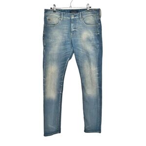 Scotch & Soda Ralston Slim Straight Jeans Distressed Blue Denim Men’s W30 L32